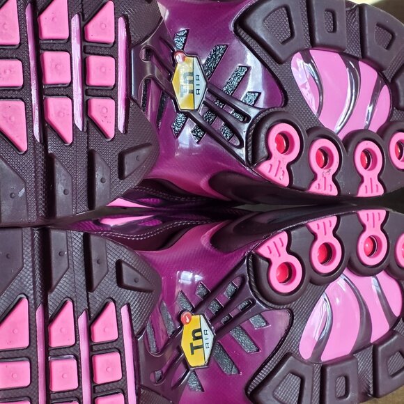 Nike Air Max Plus TN Womens 8.5 Pink Burgundy Tuned Air Sneakers Like New - Picture 14 of 14